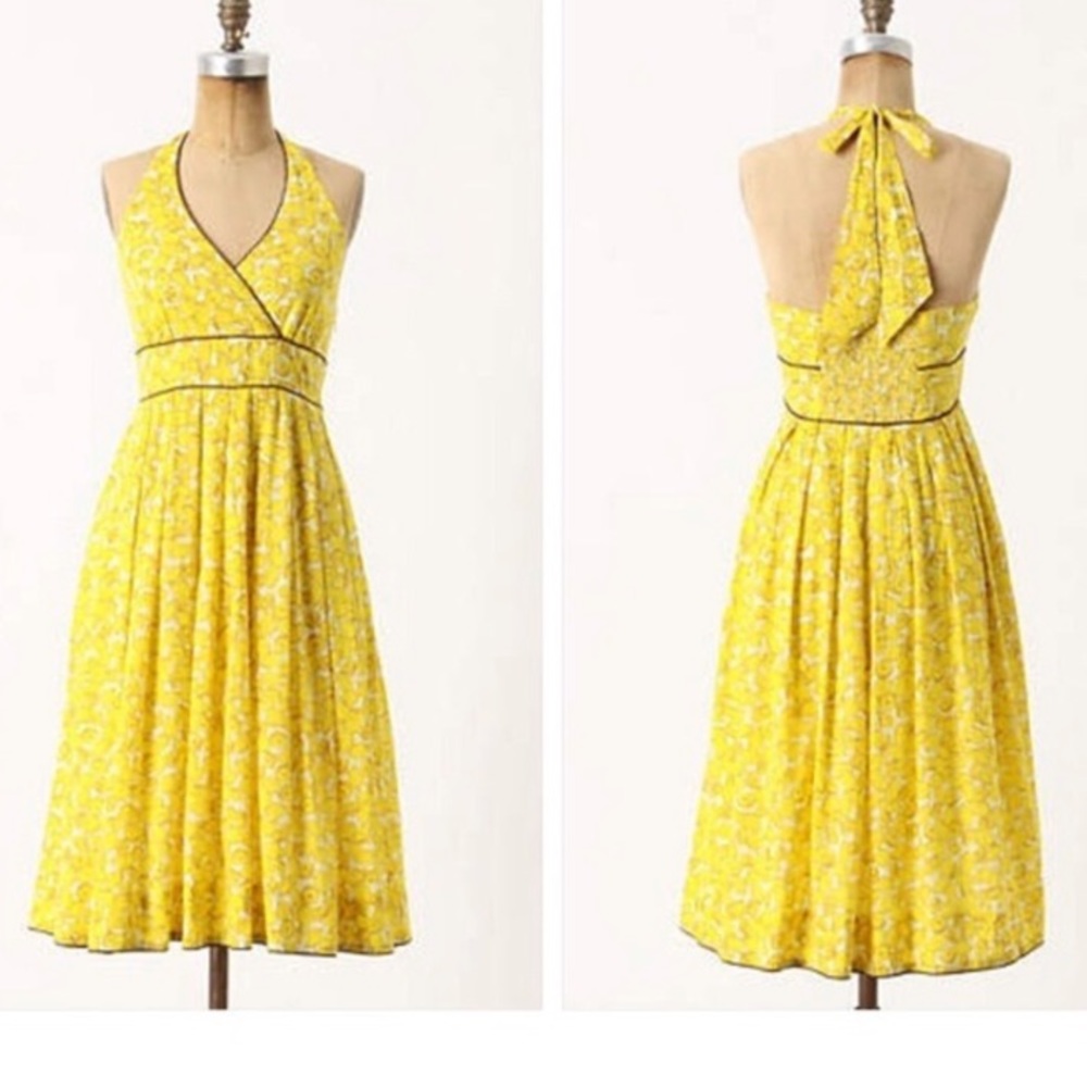 Anthropologie Lemons Dress Moulinette Souer